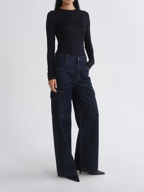 AGOLDE DELPHI SLIM TEE (VISCOSE) IN OBSCURA