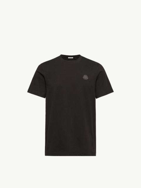 Moncler Double Leather Logo Cotton T-Shirt