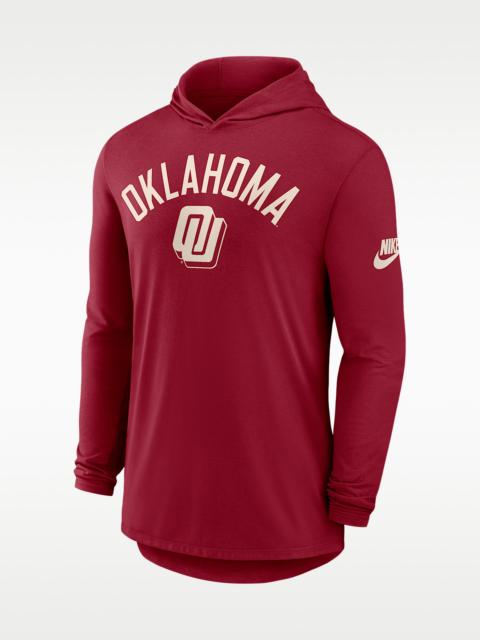 Nike Oklahoma Legacy Arch Men's Nike Dri-FIT College Long-Sleeve Hooded T-Shirt