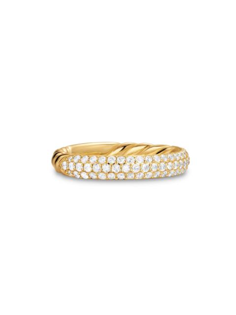DAVID YURMAN Women's DY Mercer Pavé Band Ring in 18K Yellow Gold - Gold