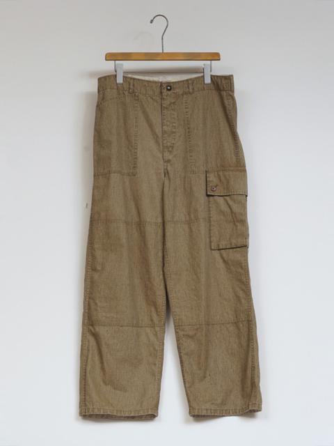 Nigel Cabourn 30's Deck Pant 12.5oz Denim in Green | REVERSIBLE