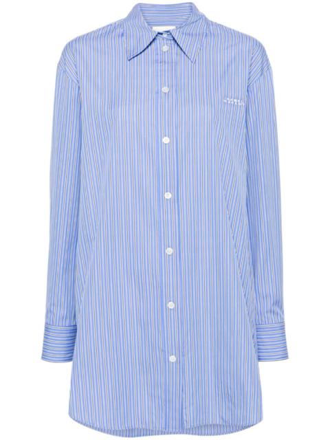 Isabel Marant logo-embroidered striped shirt