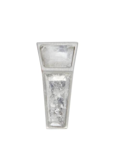 Rick Owens DRKSHDW MINI CRYSTAL BEVELED EARRING (PALLADIO)