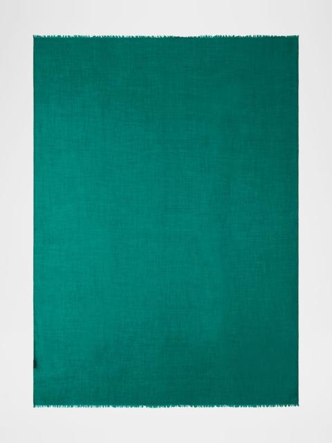 AKRIS Cashmere-Silk Fringe Trim Scarf