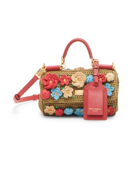 Dolce & Gabbana Women's Woven Embellished Top Handle Bag - Verde Multicolor