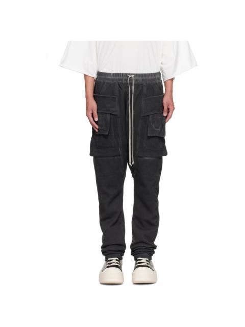 Rick Owens DRKSHDW Gray Tower Creatch Drawstring Cargo Pants
