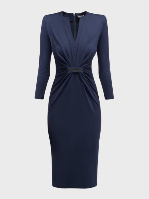 GIORGIO ARMANI Tab Front Jersey Dress