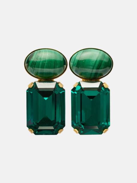Jennifer Behr Elin crystal-embellished gold-plated earrings