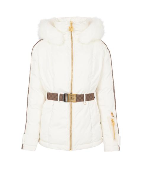 Balmain PB down jacket with belt