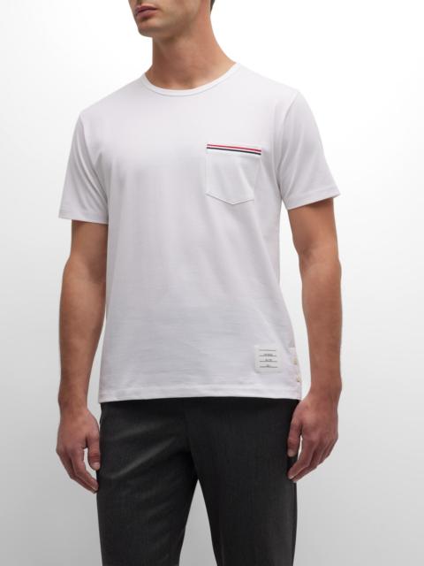 Thom Browne Short-Sleeve Logo Pocket T-Shirt