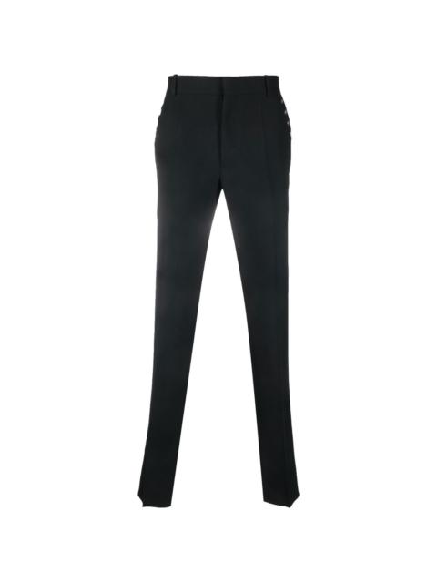 tailored eyelet-detail trousers