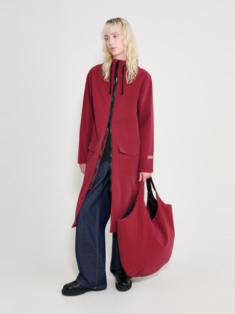 Stutterheim Stockholm Long Patch Raincoat Burgundy