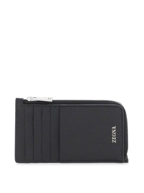 ZEGNA GRAINED LEATHER 10CC CARD HOLDER