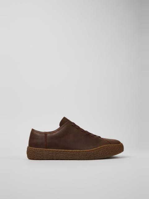 CAMPER Peu Terreno Brown Nubuck Shoes for Men.