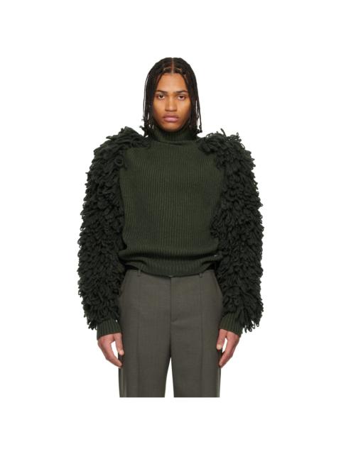 Jean Paul Gaultier Green 'The Loop-Stitch' Turtleneck