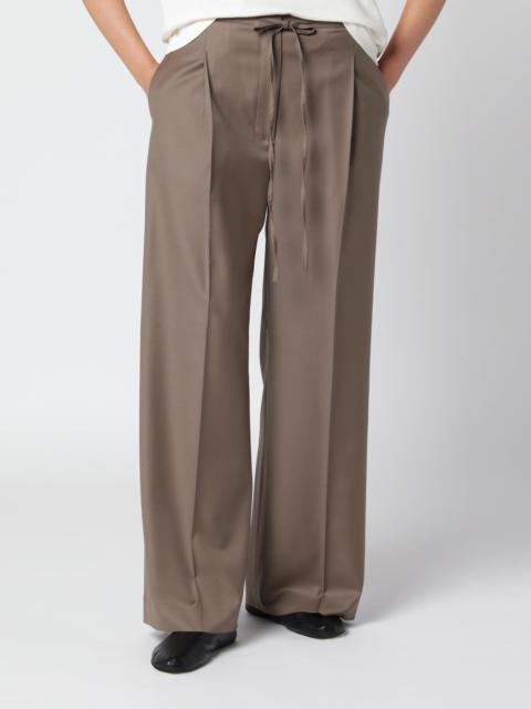 RÓHE Brown virgin wool wide-leg trousers