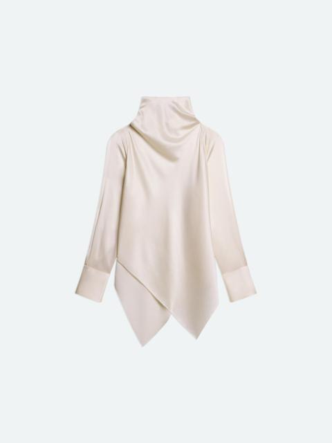 Helmut Lang SILK TIE-NECK LONG-SLEEVE TOP