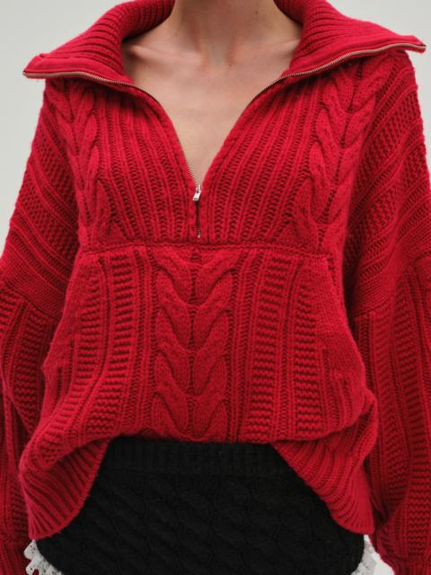 For Love & Lemons Drina Henley Knit Sweater