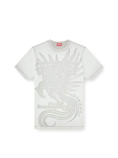 Diesel JERSEY T-SHIRT WITH EMBOSSED GRAPHIC