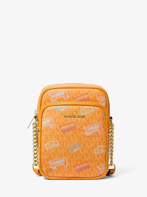 MICHAEL KORS Jet Set Medium Embellished Signature Logo Crossbody Bag