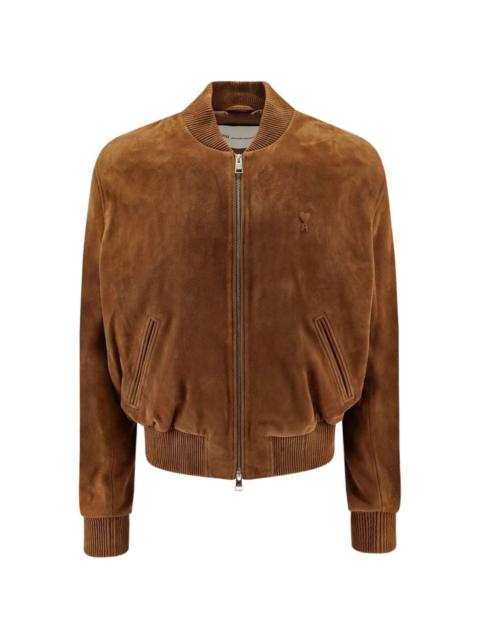 AMI Paris Ami de Coeur suede jacket