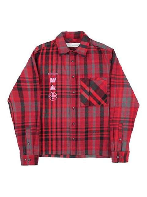 Off-White Off-White Mariana De Silva Shirt Mens Long Sleeve Plaid Shirts OMGA060E19E230052088