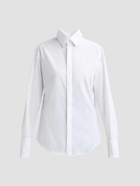 Jean Paul Gaultier Women's Open Fly Away Cotton Shirt - White
