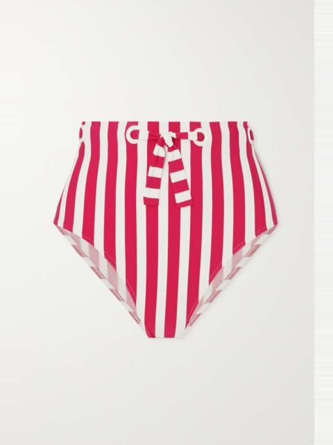 ERES Samba Encanta eyelet-embellished striped bikini briefs