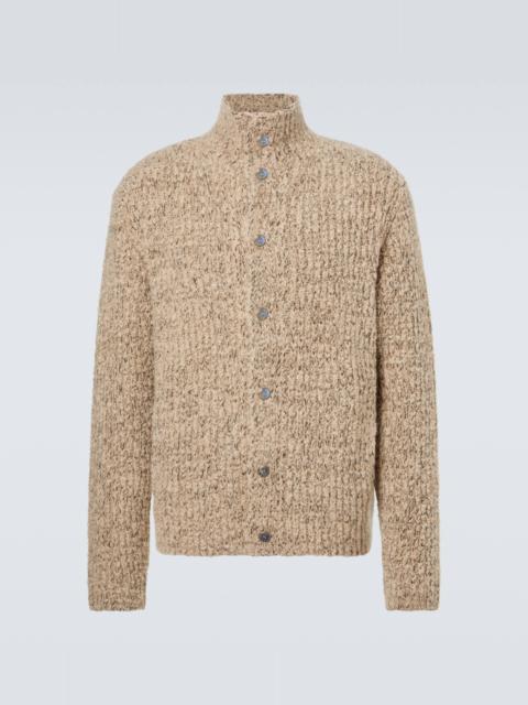 God’s True Cashmere Cashmere bouclé cardigan with labradorite