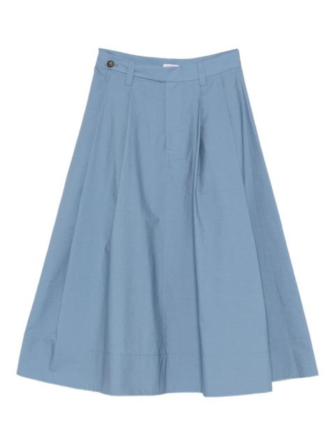 pleated cotton skirt