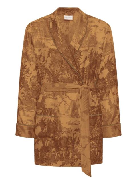 Pierre-Louis Mascia landscape-print belted robe