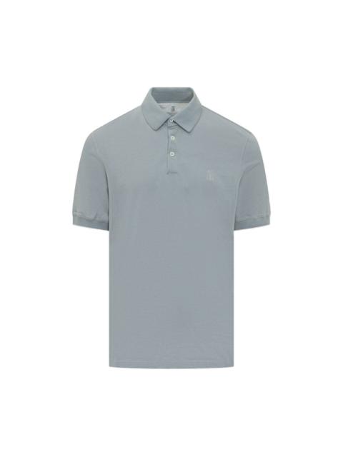 Brunello Cucinelli Logo cotton polo shirt