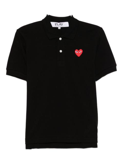 Comme des Garçons PLAY heart-embroidered polo shirt