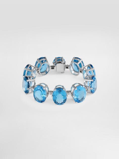 Dolce & Gabbana Anna bracelet in 18-carat white gold with topazes and diamonds