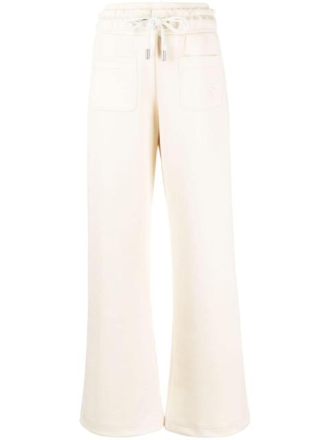 Off-White logo-embroidered flared track pants