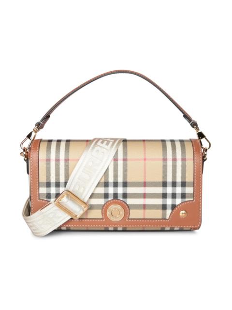 CHECK CANVAS BEIGE SHOULDER BAG