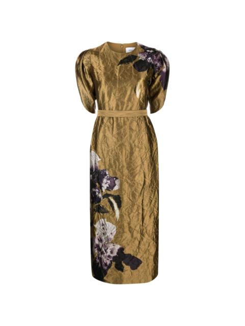 floral-print short-sleeve dress