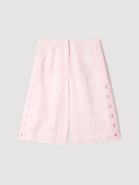 Sandro FLORAL JACQUARD BERMUDA SHORTS