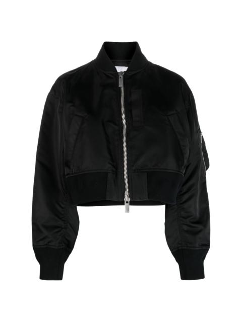 sacai cropped bomber jacket