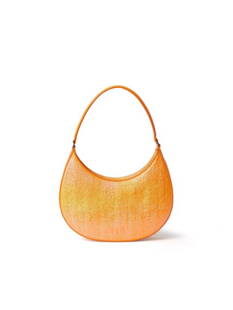 MSGM Shaded craquele faux leather small "Hobo" shoulder bag