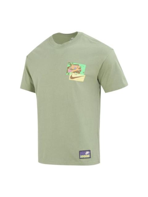 Nike Back Graffiti Logo T-Shirt 'Green' FB9787-386