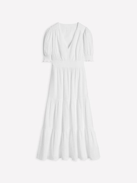 BODEN Anna Double Cloth Midi Dress-White