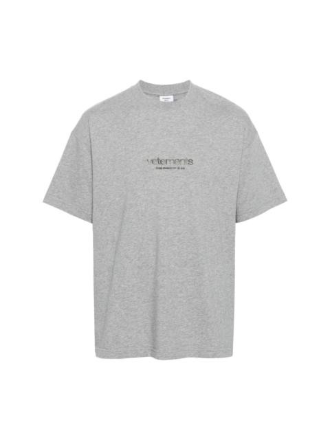 VETEMENTS rubberised-logo cotton T-shirt
