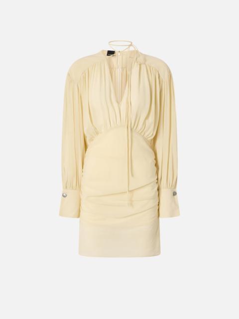 PINKO MINI DRESS WITH LONG SLEEVES AND DRAPING