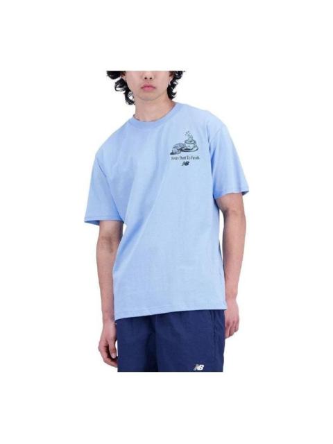 New Balance Essentials Cafe Java Cotton Jersey T-Shirt 'Blue Haze' MT31561-BLZ