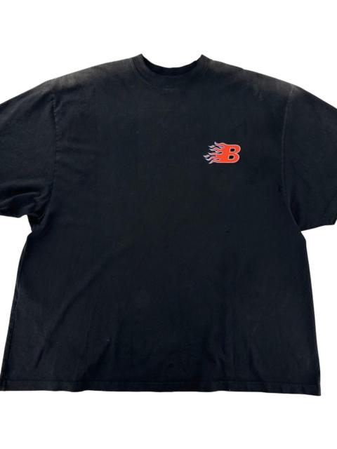 BALENCIAGA Flames T-Shirt "Black / Red" 656978 TVK70 1076