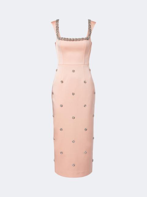 REBECCA VALLANCE Ayla embellished satin cocktail dress