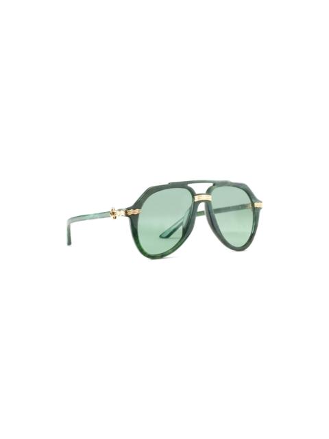 CASABLANCA Rajio Green & Gold Sunglasses