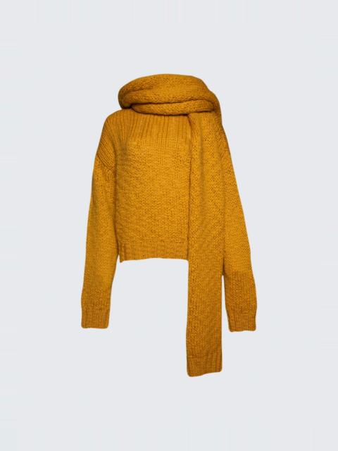 AMIYA Nuvola Wool Sweater And Scarf Saffron Yellow