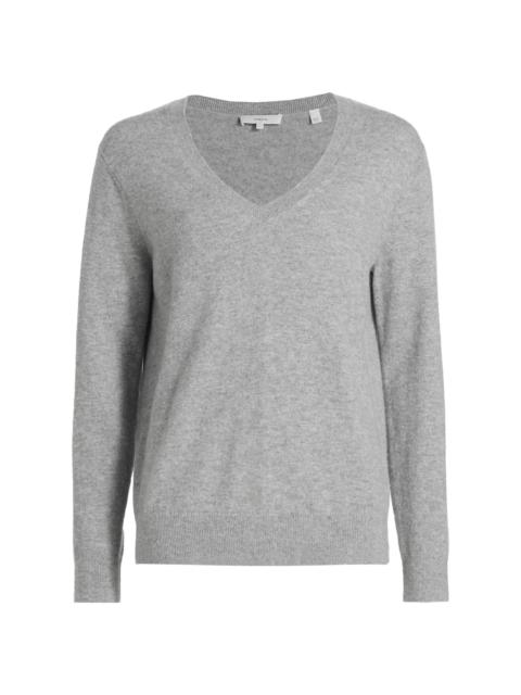 Vince Women's Weekend V-Neck Cashmere Sweater - Steel